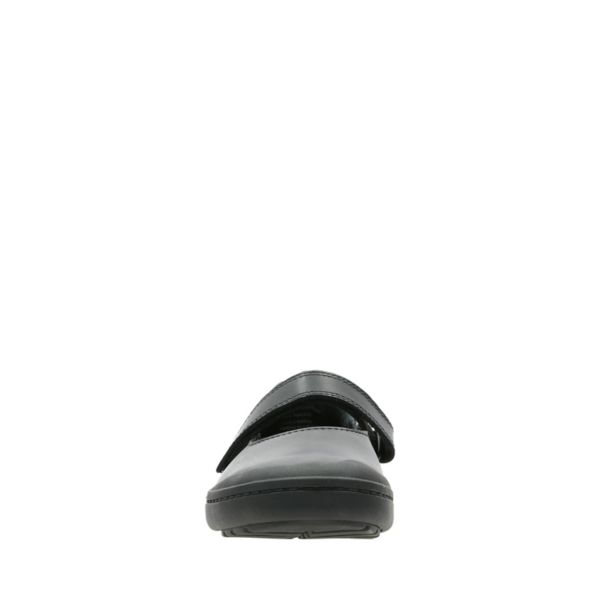 Clarks Girls Rock Spark Kid School Shoes Black | CA-7064913